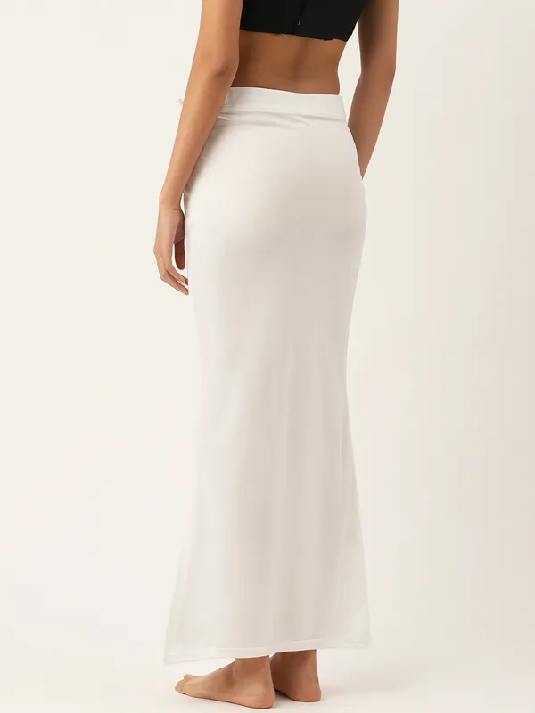 White_Solid_Saree_Shapewear_For_Women