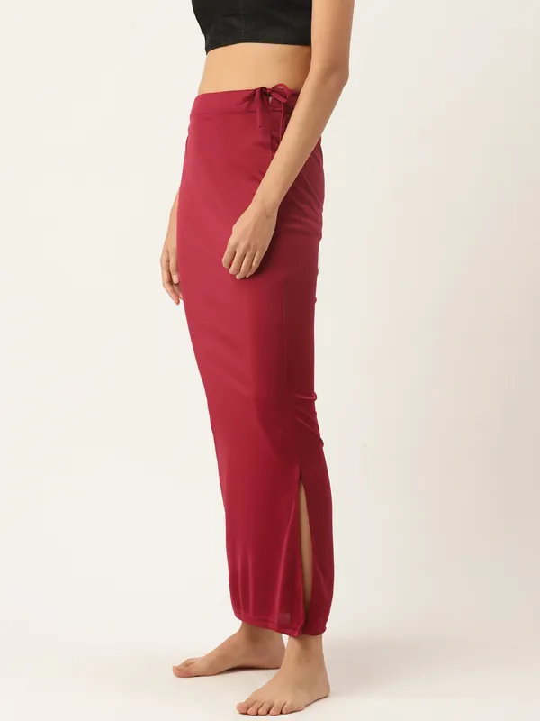 Maroon_Solid_Saree_Shapewear_For_Women