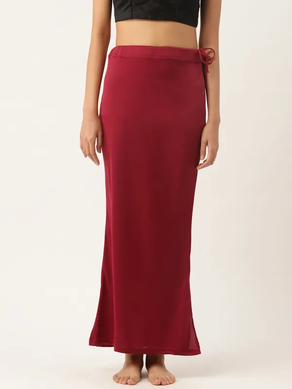 Maroon_Solid_Saree_Shapewear_For_Women