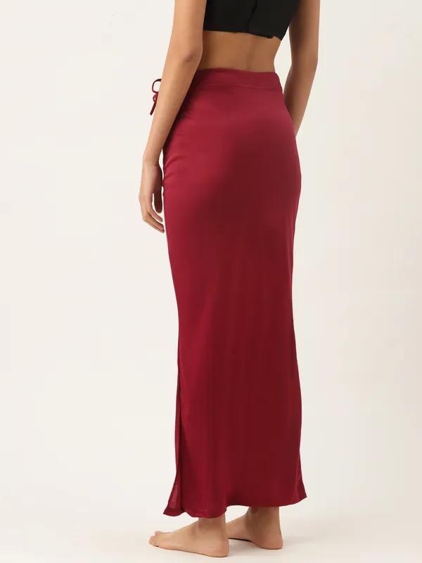 Maroon_Solid_Saree_Shapewear_For_Women