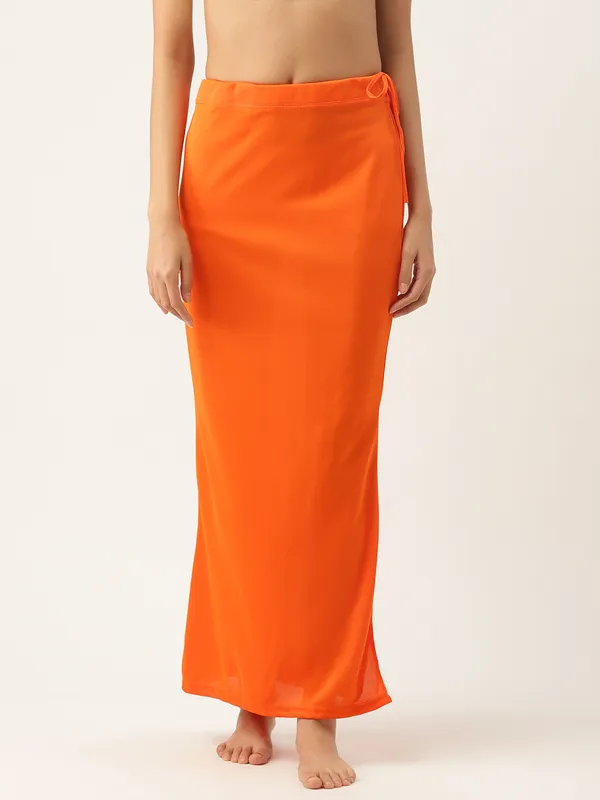 Orange_Solid_Saree_Shapewear_For_Women