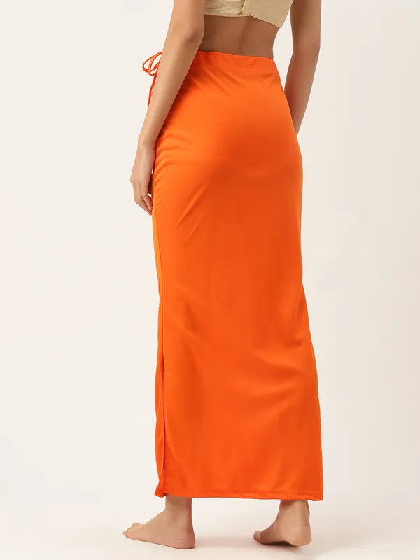 Orange_Solid_Saree_Shapewear_For_Women