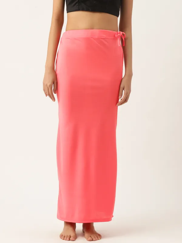 Peach_Solid_Saree_Shapewear_For_Women