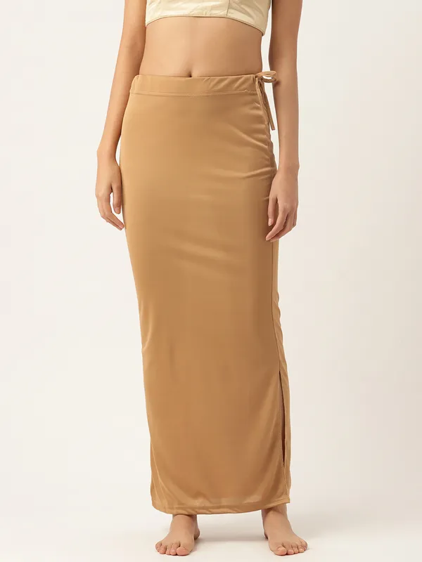 Light_Brown_Solid_Saree_Shapewear_For_Women