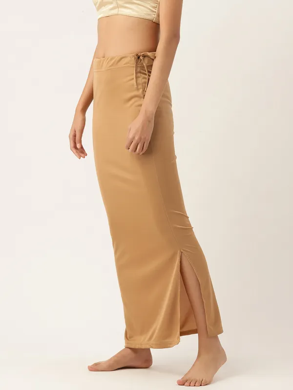 Light_Brown_Solid_Saree_Shapewear_For_Women
