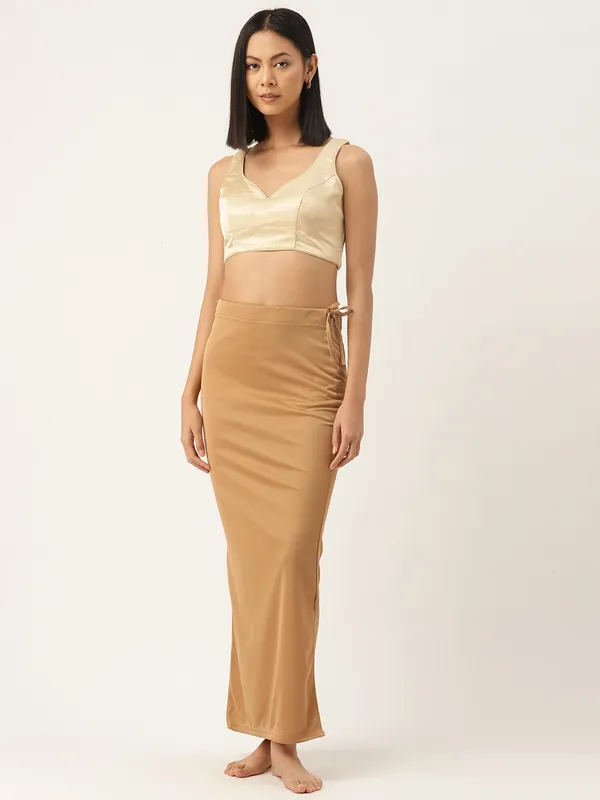 Light_Brown_Solid_Saree_Shapewear_For_Women