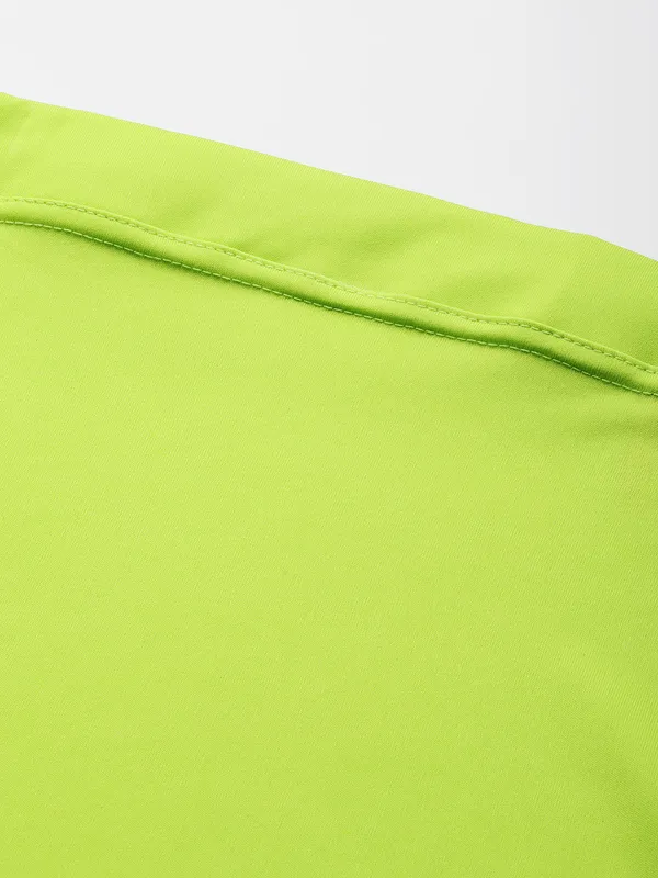Parrot_Green_Solid_Saree_Shapewear_For_Women