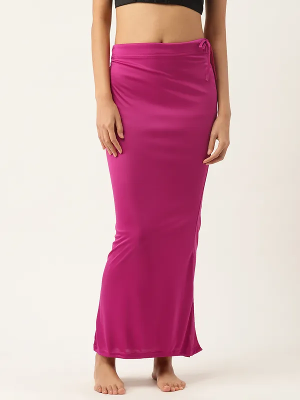 Magenta_Solid_Saree_Shapewear_For_Women