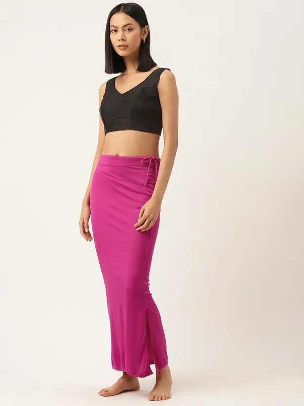 Magenta_Solid_Saree_Shapewear_For_Women