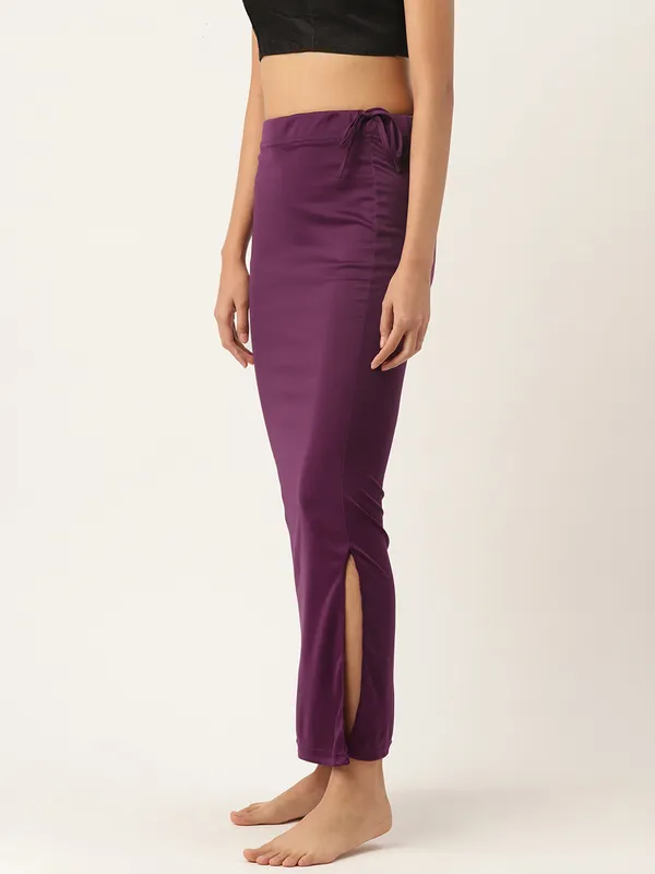 Purple_Solid_Saree_Shapewear_For_Women