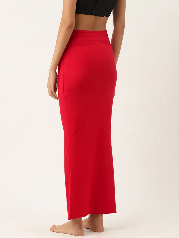 Red_Solid_Knitted_Saree_Shapewear_For_Women