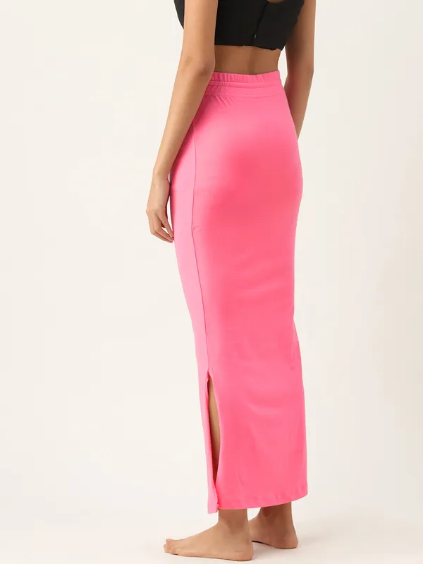 Pink_Solid_Knitted_Saree_Shapewear_For_Women