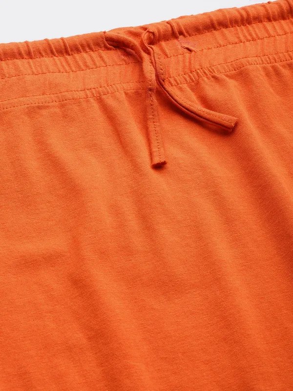 Orange_Solid_Knitted_Saree_Shapewear_For_Women