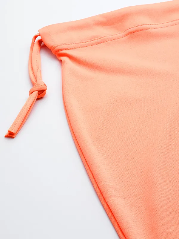 Peach_Orange_Solid_Saree_Shapewear_For_Women