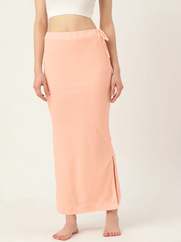 Peach_Puff_Solid_Saree_Shapewear_For_Women