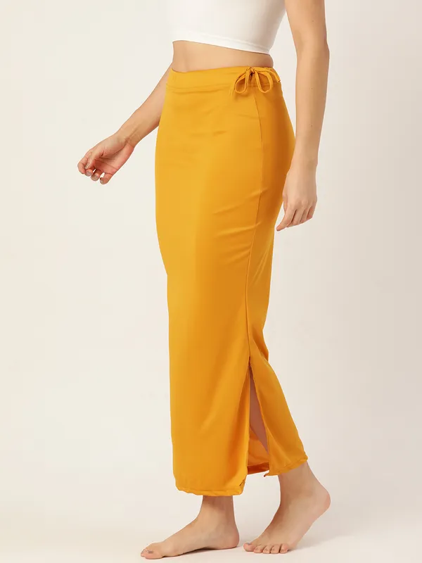 Tumeric_Shade_Solid_Saree_Shapewear_For_Women