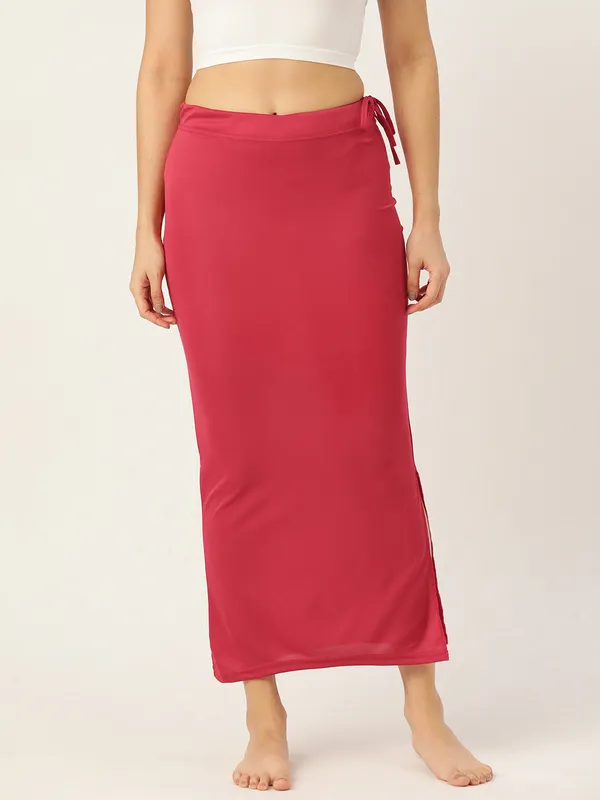 Wine_Solid_Saree_Shapewear_For_Women