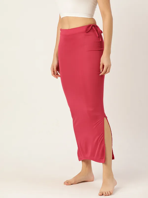 Wine_Solid_Saree_Shapewear_For_Women