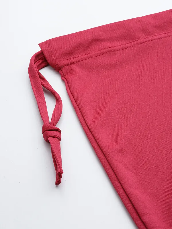 Wine_Solid_Saree_Shapewear_For_Women