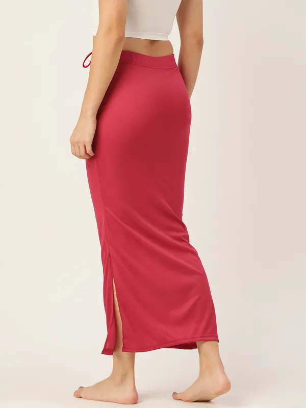 Wine_Solid_Saree_Shapewear_For_Women