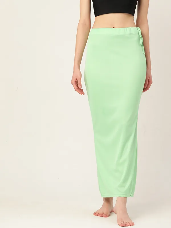 Pista_Green_Solid_Saree_Shapewear_For_Women