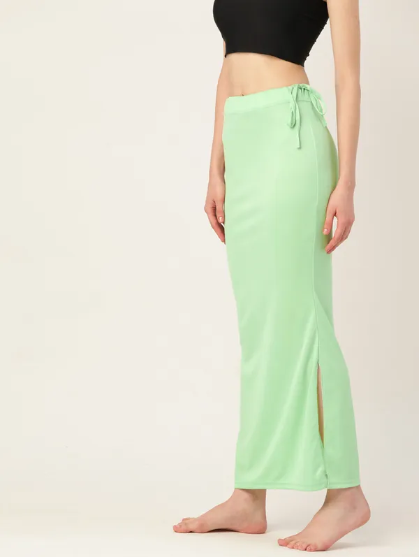 Pista_Green_Solid_Saree_Shapewear_For_Women