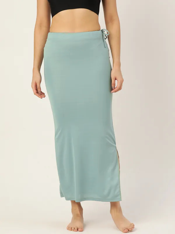 Grey_Green_Solid_Saree_Shapewear_For_Women