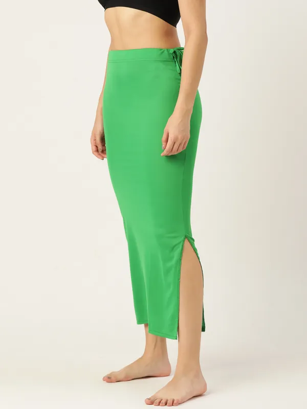 Gloss_Green_Solid_Saree_Shapewear_For_Women
