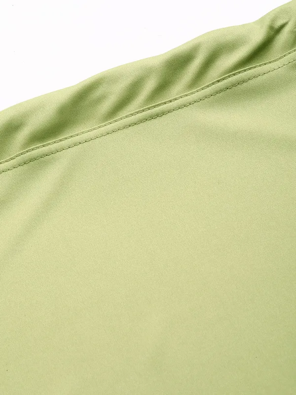 Mehendi_Green_Solid_Saree_Shapewear_For_Women