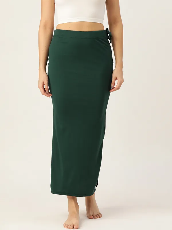 Deep_Green_Solid_Saree_Shapewear_For_Women