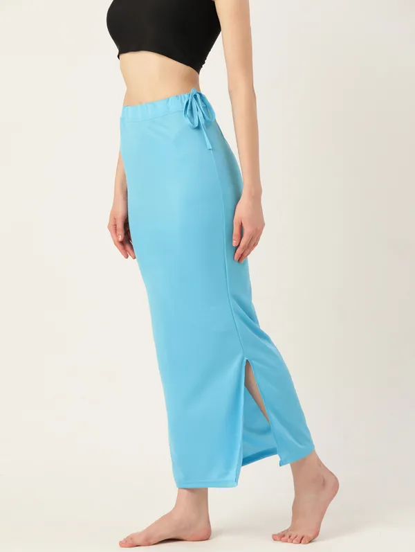 Water_Blue_Solid_Saree_Shapewear_For_Women