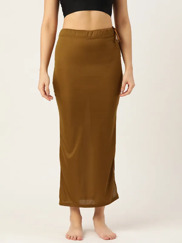 Deep_Brown_Solid_Saree_Shapewear_For_Women
