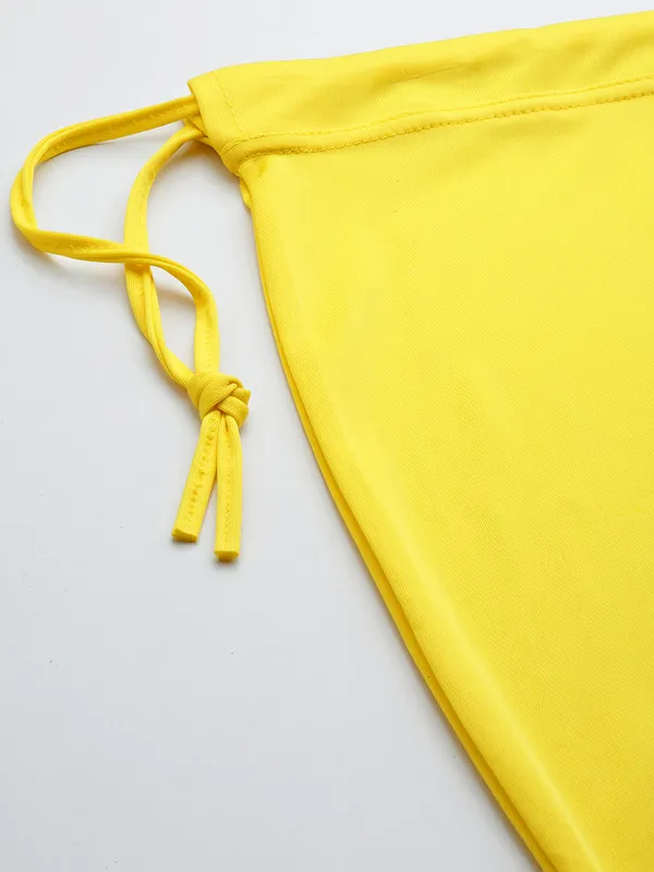Lemon_Yellow_Solid_Saree_Shapewear_For_Women