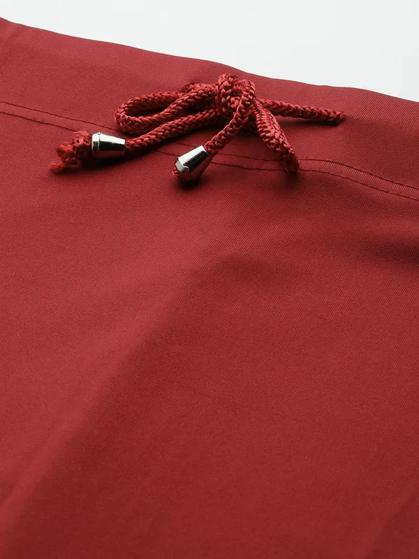 Maroon_Elastane_Saree_Shapewear_For_Women