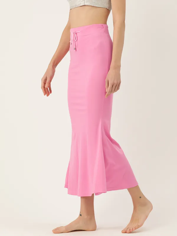 Pink_Elastane_Saree_Shapewear_For_Women