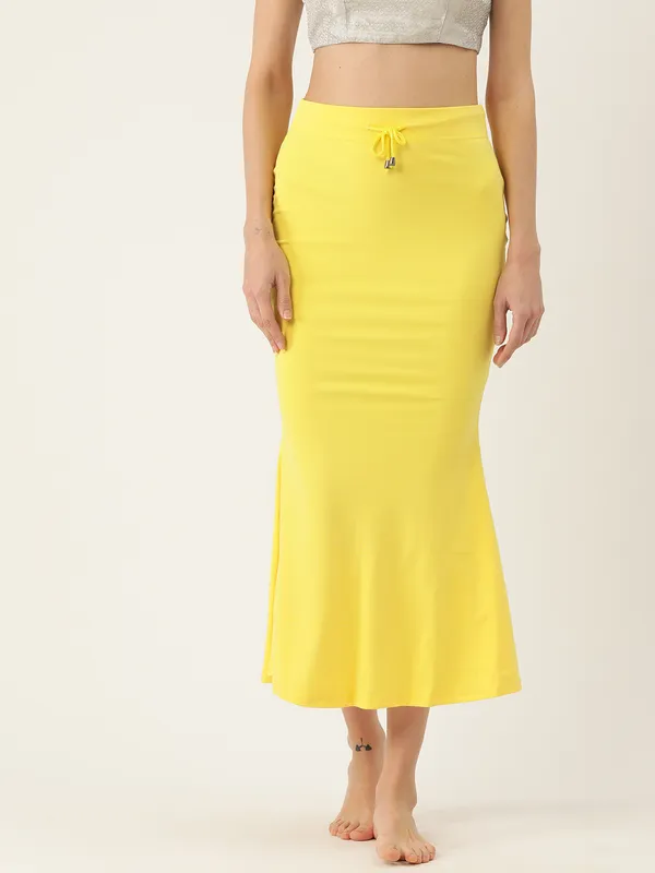 Yellow_Elastane_Saree_Shapewear_For_Women