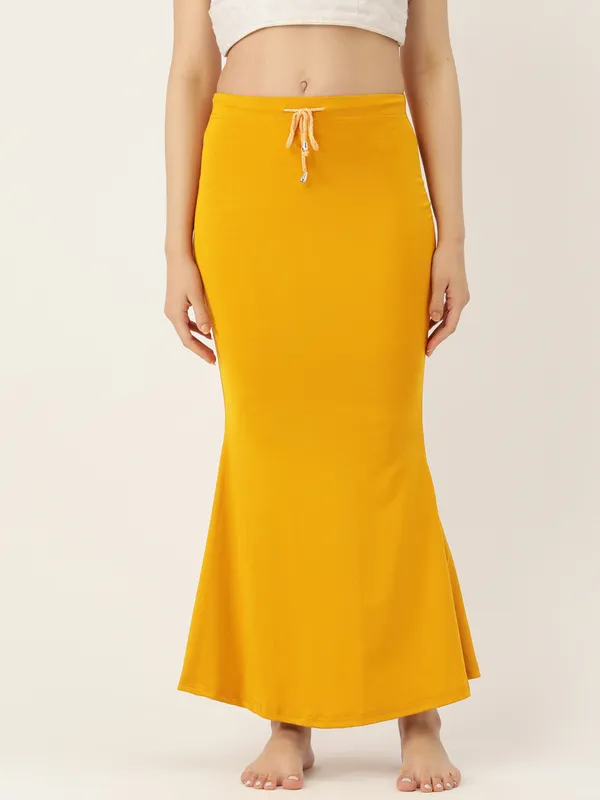 Mustard_Elastane_Saree_Shapewear_For_Women