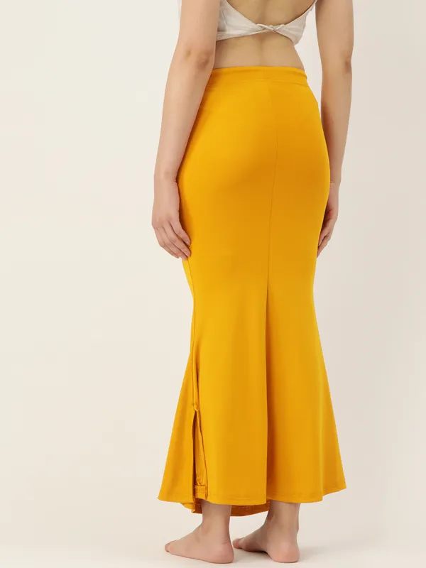 Mustard_Elastane_Saree_Shapewear_For_Women