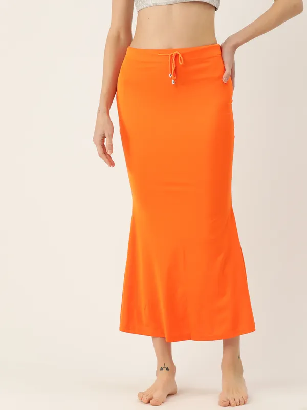 Orange_Elastane_Saree_Shapewear_For_Women