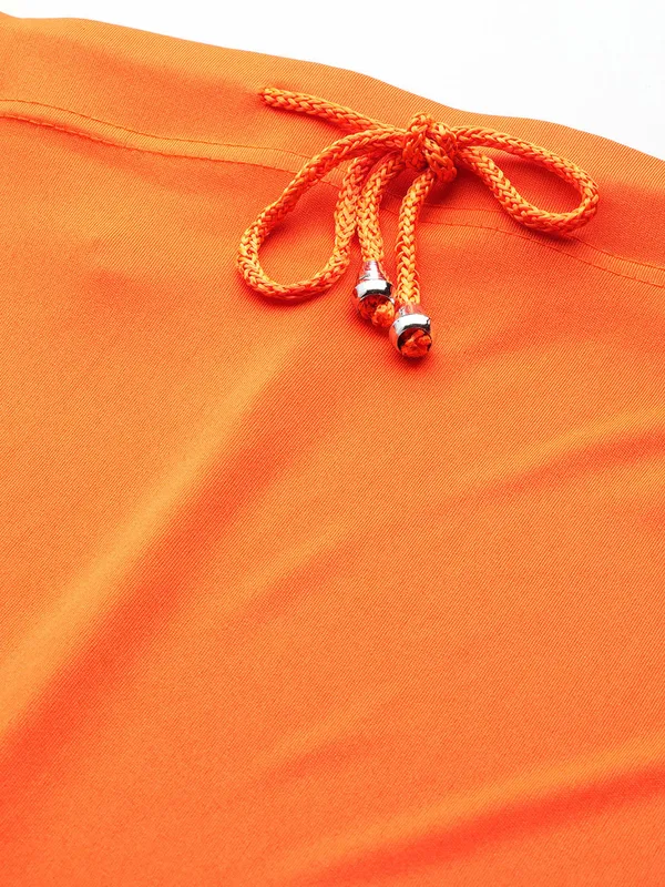 Orange_Elastane_Saree_Shapewear_For_Women