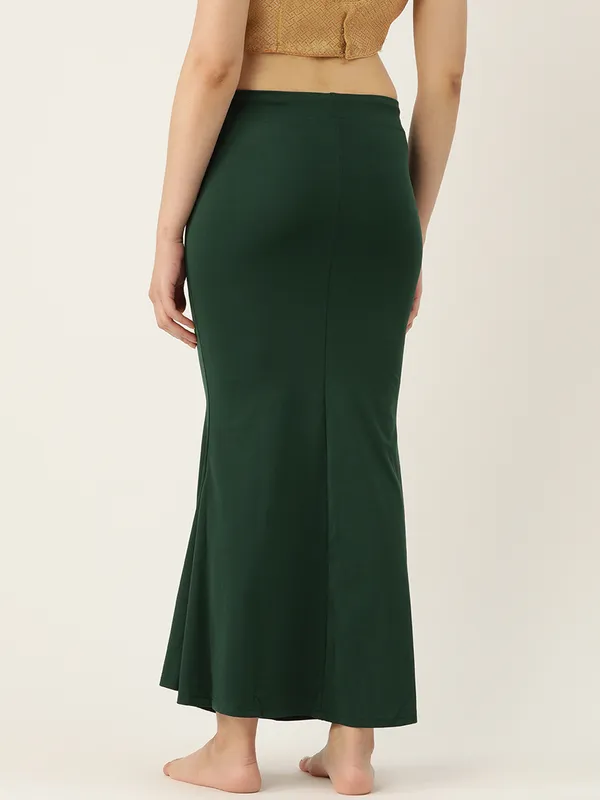 Dark_Green_Elastane_Saree_Shapewear_For_Women