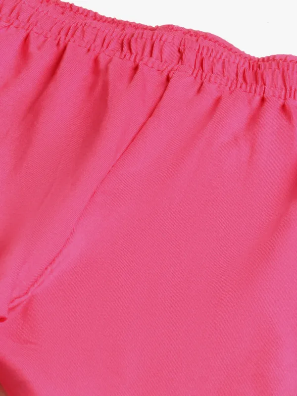 Pink_Viscose_Rayon_Elasticated_Waistband_Ankle_Length_Leggings_For_Women_&_Girls