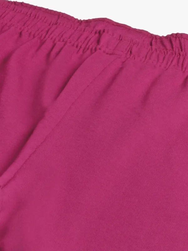 Magenta_Viscose_Rayon_Elasticated_Waistband_Ankle_Length_Leggings_For_Women_&_Girls