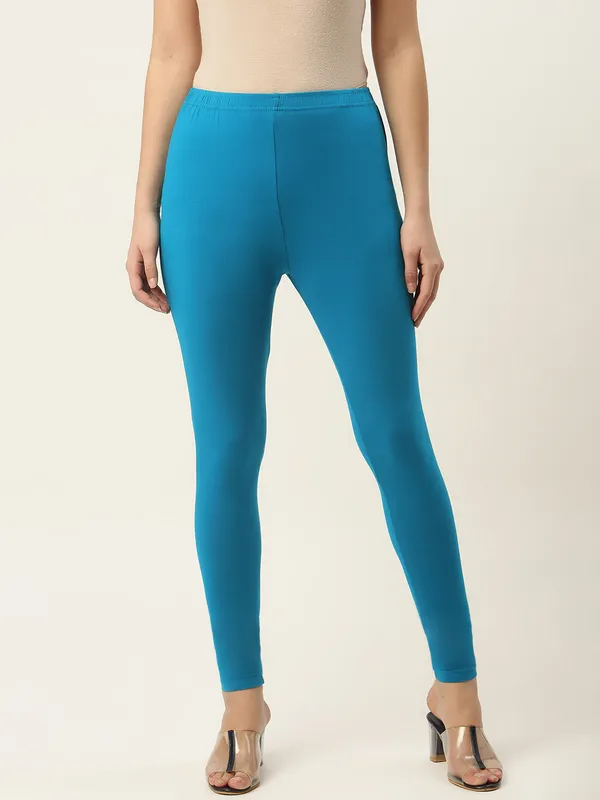 Rama_Green_Viscose_Rayon_Elasticated_Waistband_Ankle_Length_Leggings_For_Women_&_Girls
