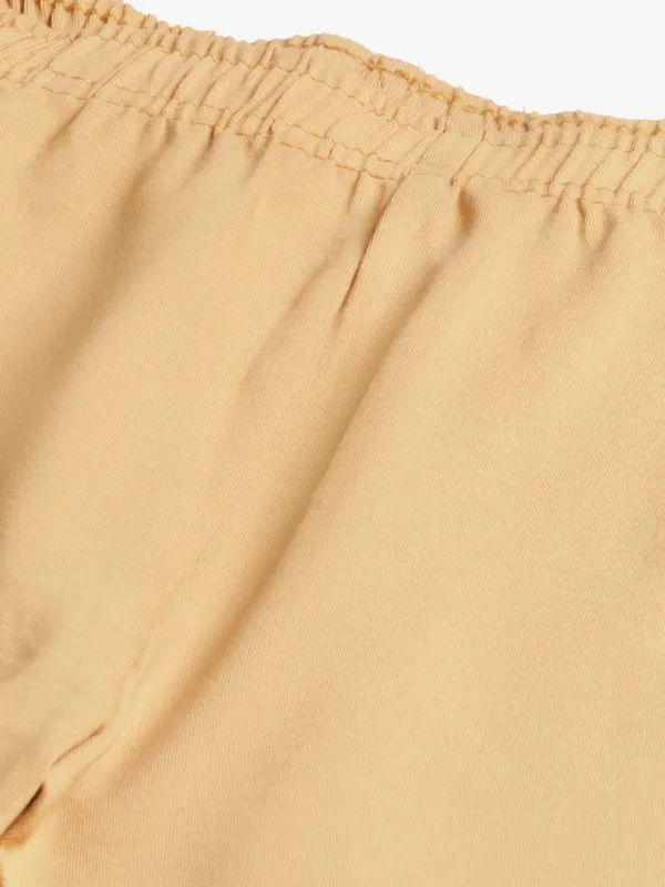 Beige_Viscose_Rayon_Elasticated_Waistband_Ankle_Length_Leggings_For_Women_&_Girls