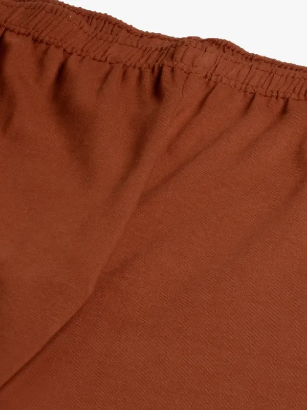 Brown_Viscose_Rayon_Elasticated_Waistband_Ankle_Length_Leggings_For_Women_&_Girls