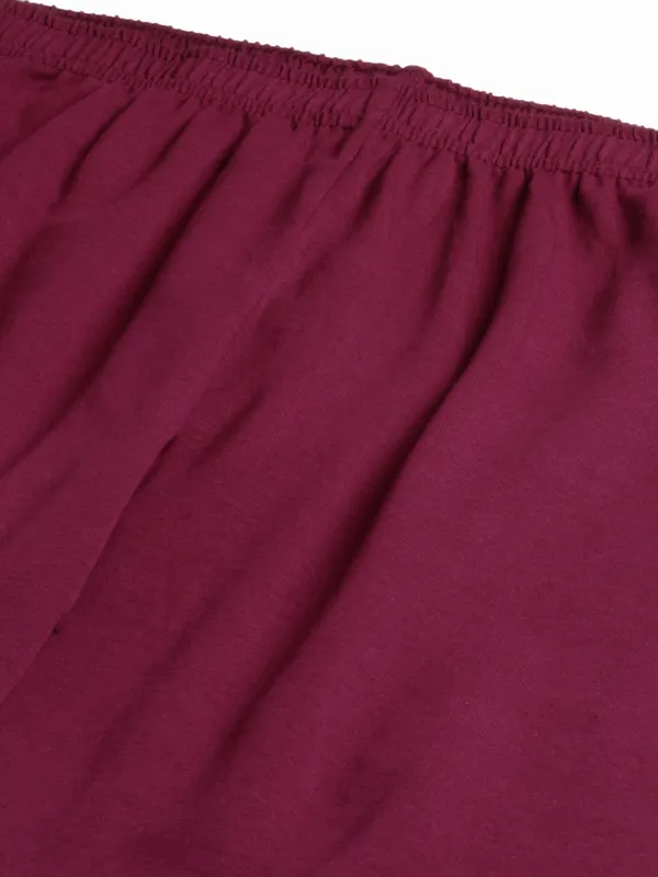 Dark_Purple_Viscose_Rayon_Elasticated_Waistband_Ankle_Length_Leggings_For_Women_&_Girls