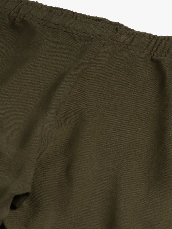 Dark_Green_Viscose_Rayon_Elasticated_Waistband_Ankle_Length_Leggings_For_Women_&_Girls