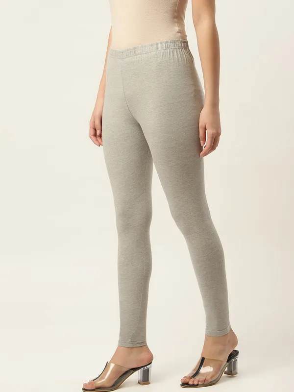 Smoke_Grey_Viscose_Rayon_Elasticated_Waistband_Ankle_Length_Leggings_For_Women_&_Girls