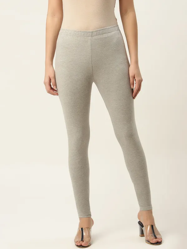 Smoke_Grey_Viscose_Rayon_Elasticated_Waistband_Ankle_Length_Leggings_For_Women_&_Girls